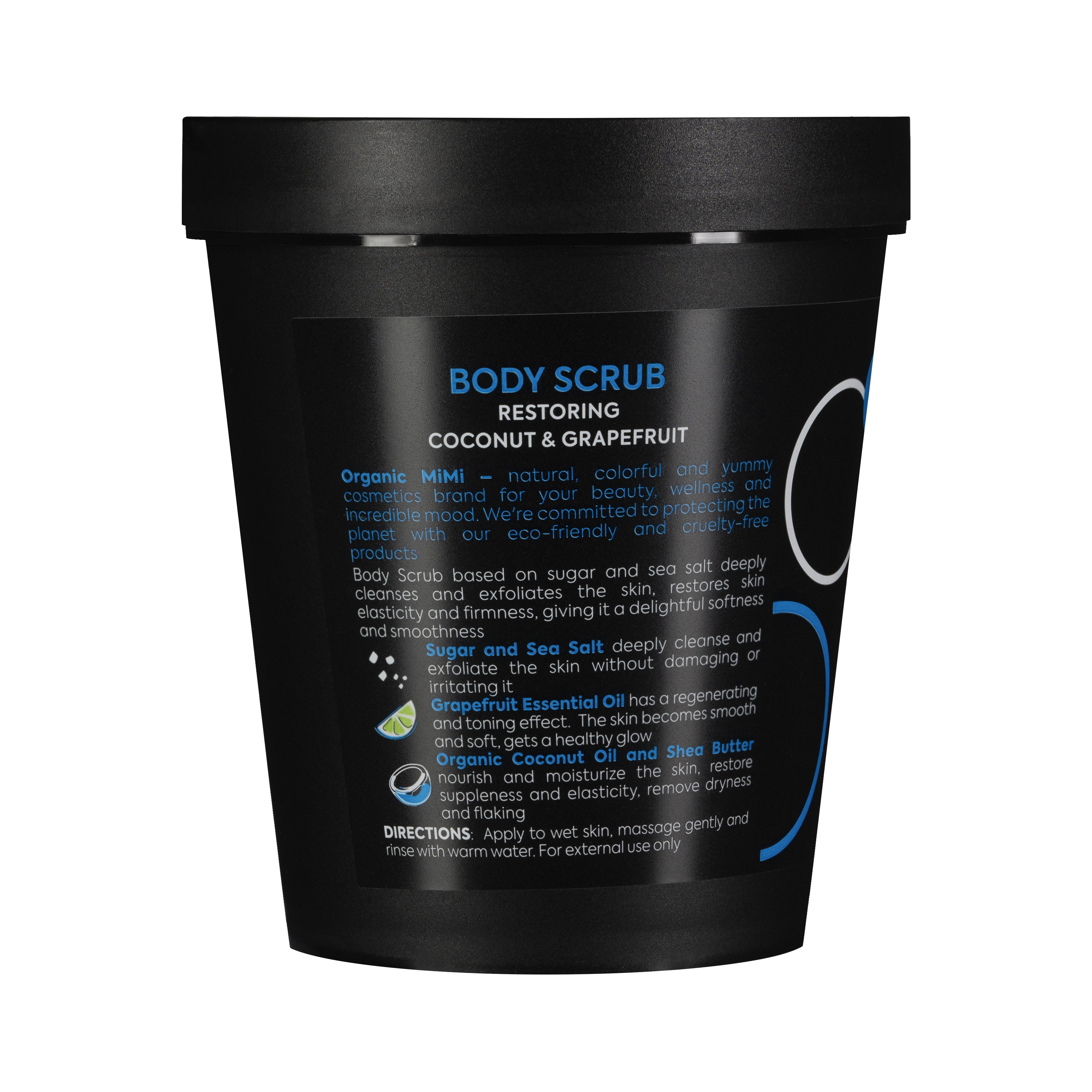 Organic Mimi, Body Scrub Restoring Cocount & Grapefruit, 250 g