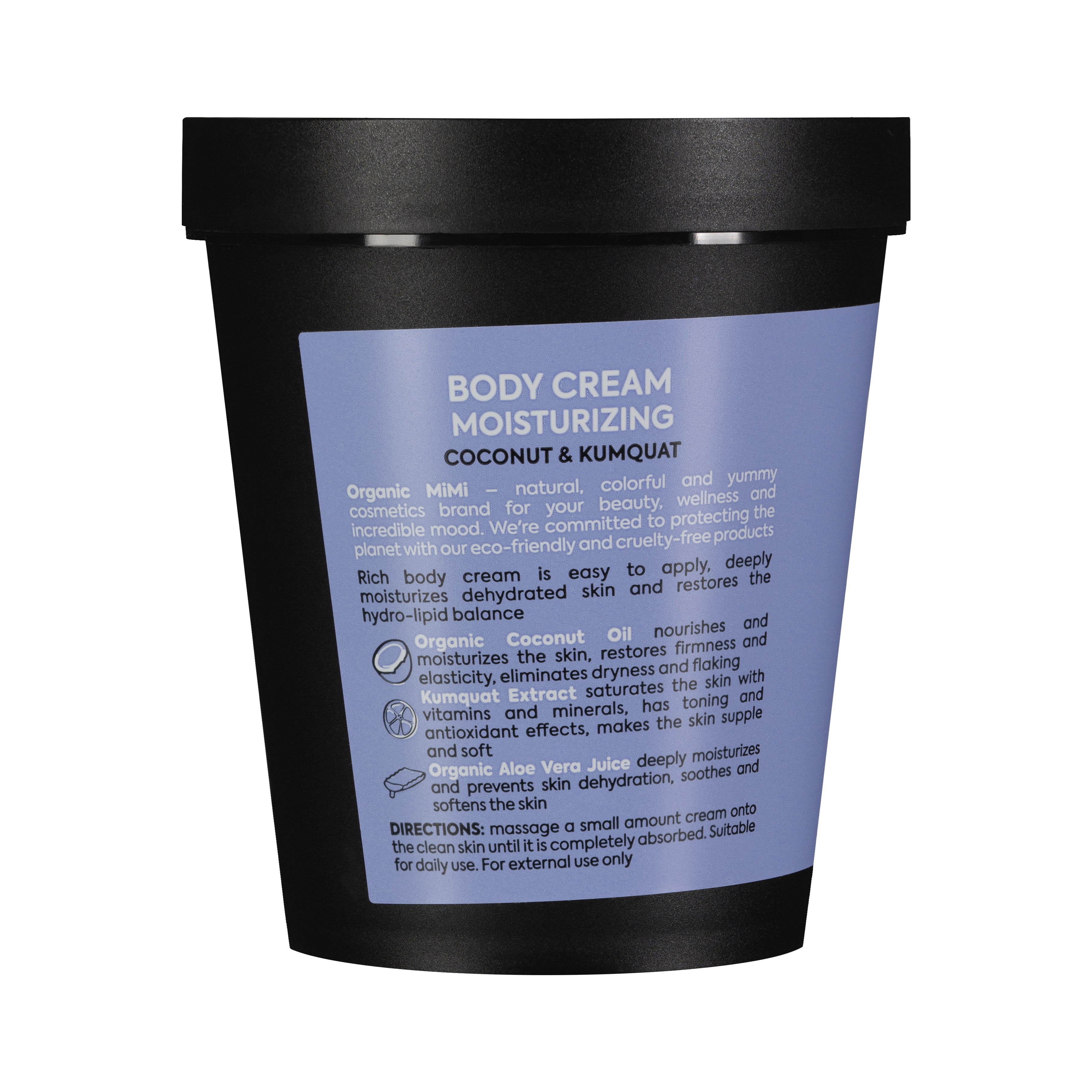 Organic Mimi, Body Cream Moisturizing Coconut & Kumquat, 200 ml